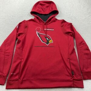 Nike Dri Fit On Field Arizona Cardinals NFL Hoodie Red Men's Size Large